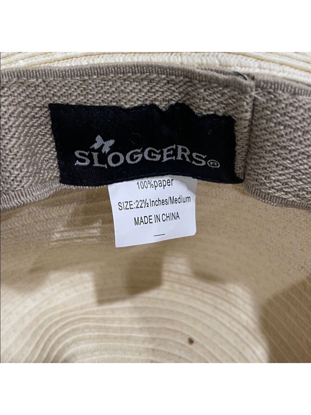 Sloggers Wide Brimmed Sun And Gardening Hat Cream Brown SZ M 22 1/2” - Picture 4 of 4